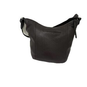 Elliott Lucca Brown Pebbled Leather Crossbody/Shoulder Bag